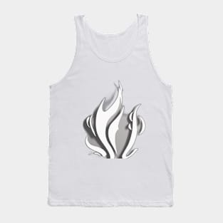 Fire White Shadow Silhouette Anime Style Collection No. 295 Tank Top